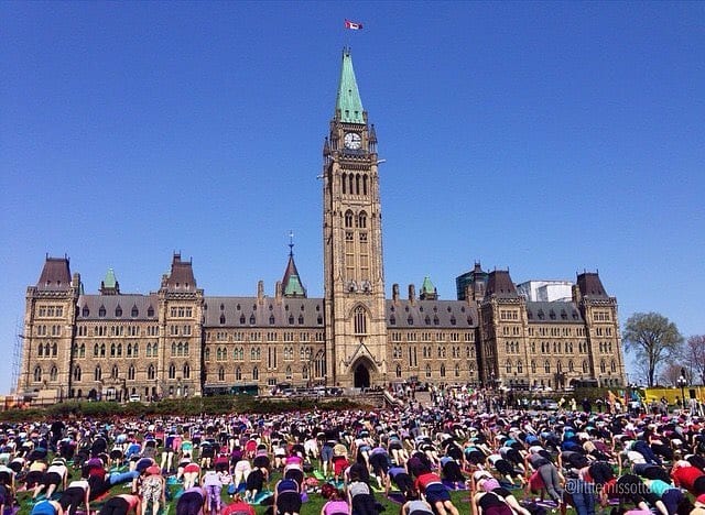 Yoga lovers celebrate 10 years of Parliament Hill Yoga